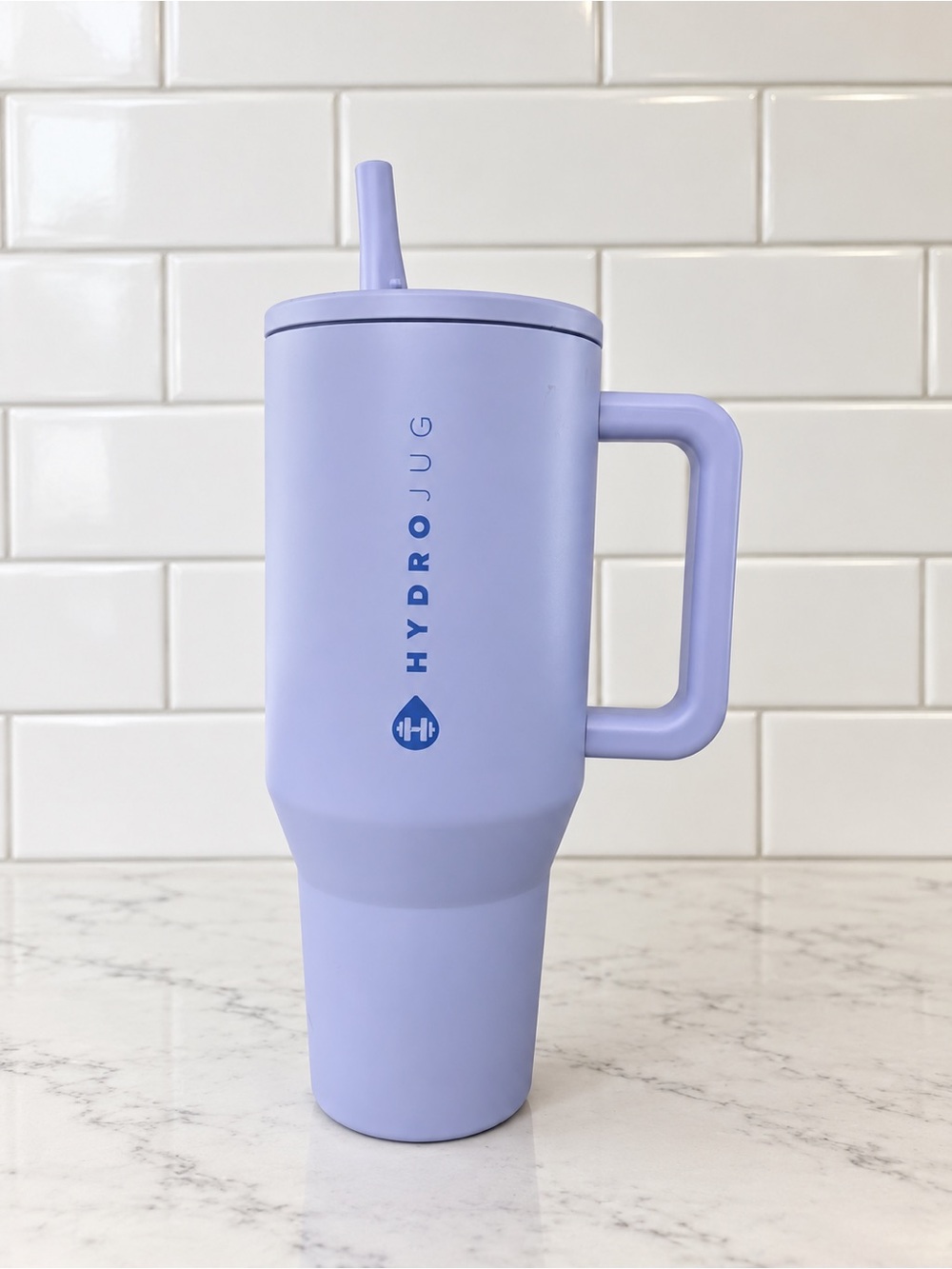 HydroJug Lavender Insulated Travel Mug with Handle and Straw